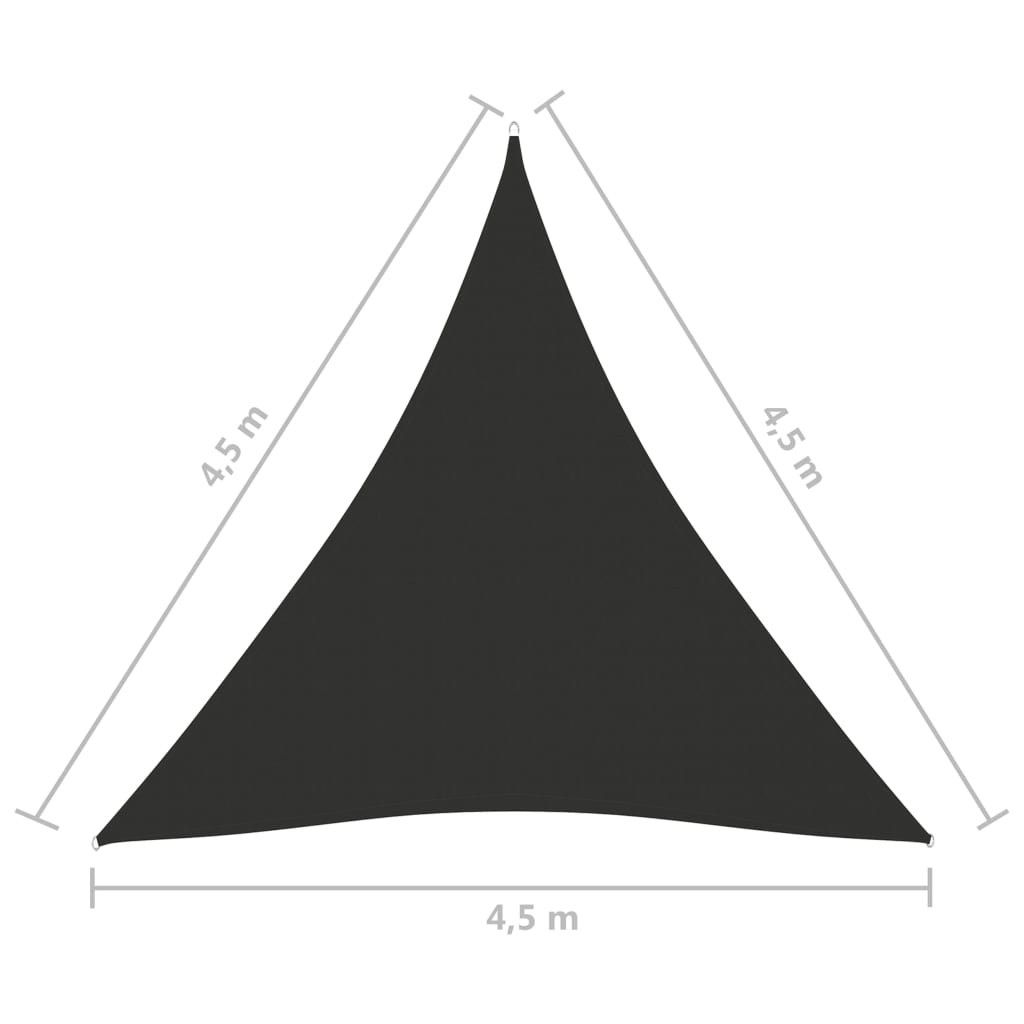 vidaXL antracitszürke háromszögű oxford-szövet napvitorla 4,5x4,5x4,5m