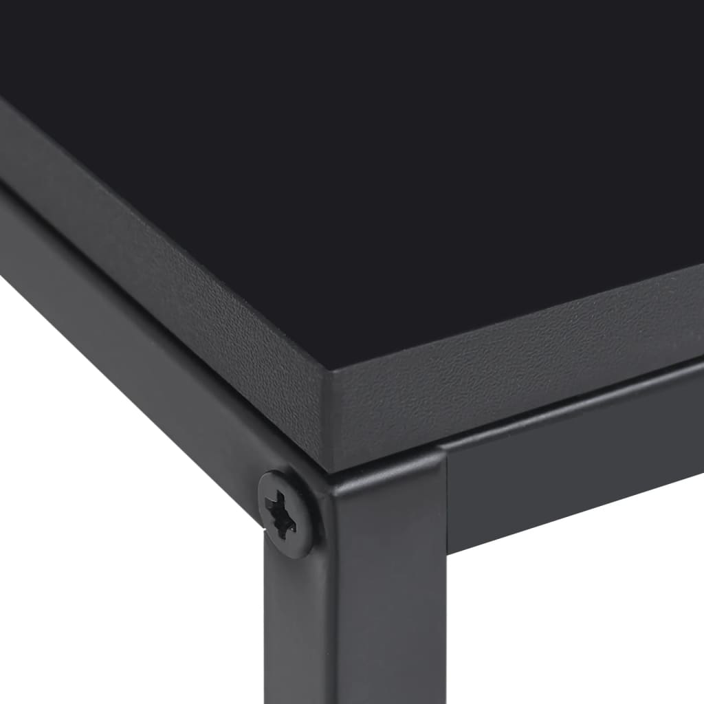 vidaXL 2 db fekete acél kisasztal