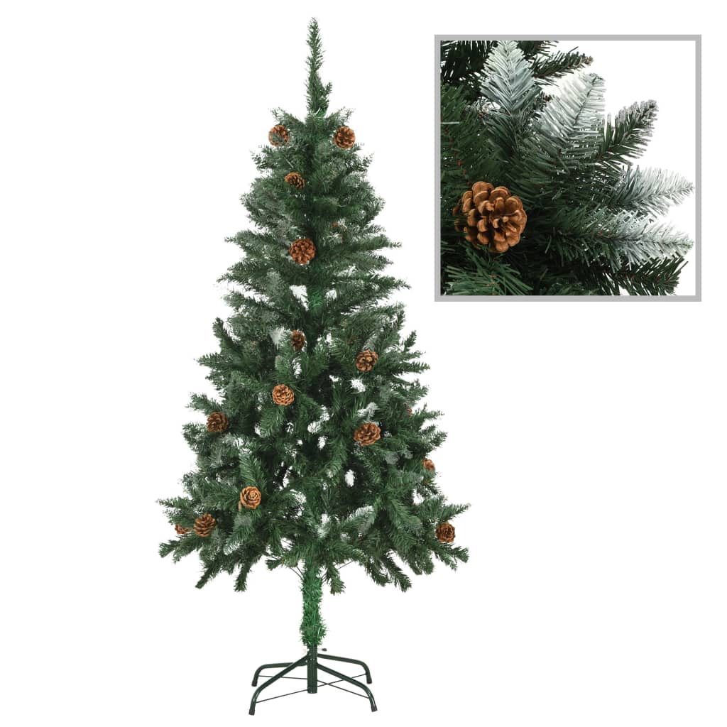 vidaXL megvilágított műkarácsonyfa gömb szettel 150 cm