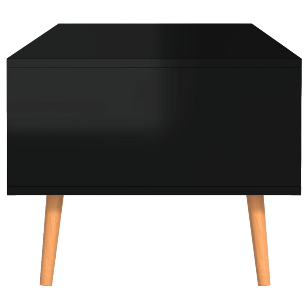 vidaXL magasfényű fekete forgácslap dohányzóasztal 100 x 49,5 x 43 cm