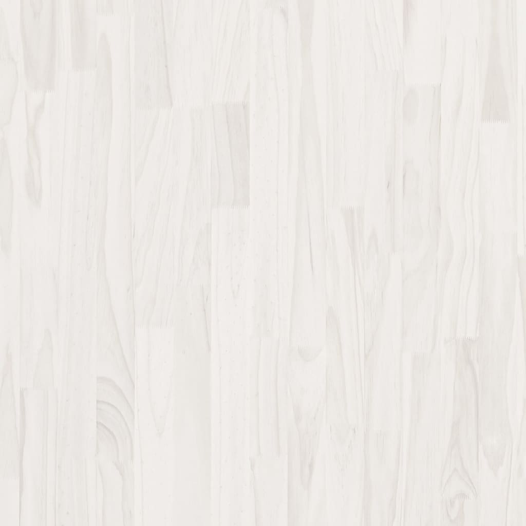 vidaXL háromszintes fehér tömör fenyőfa könyvszekrény 100x30x105 cm