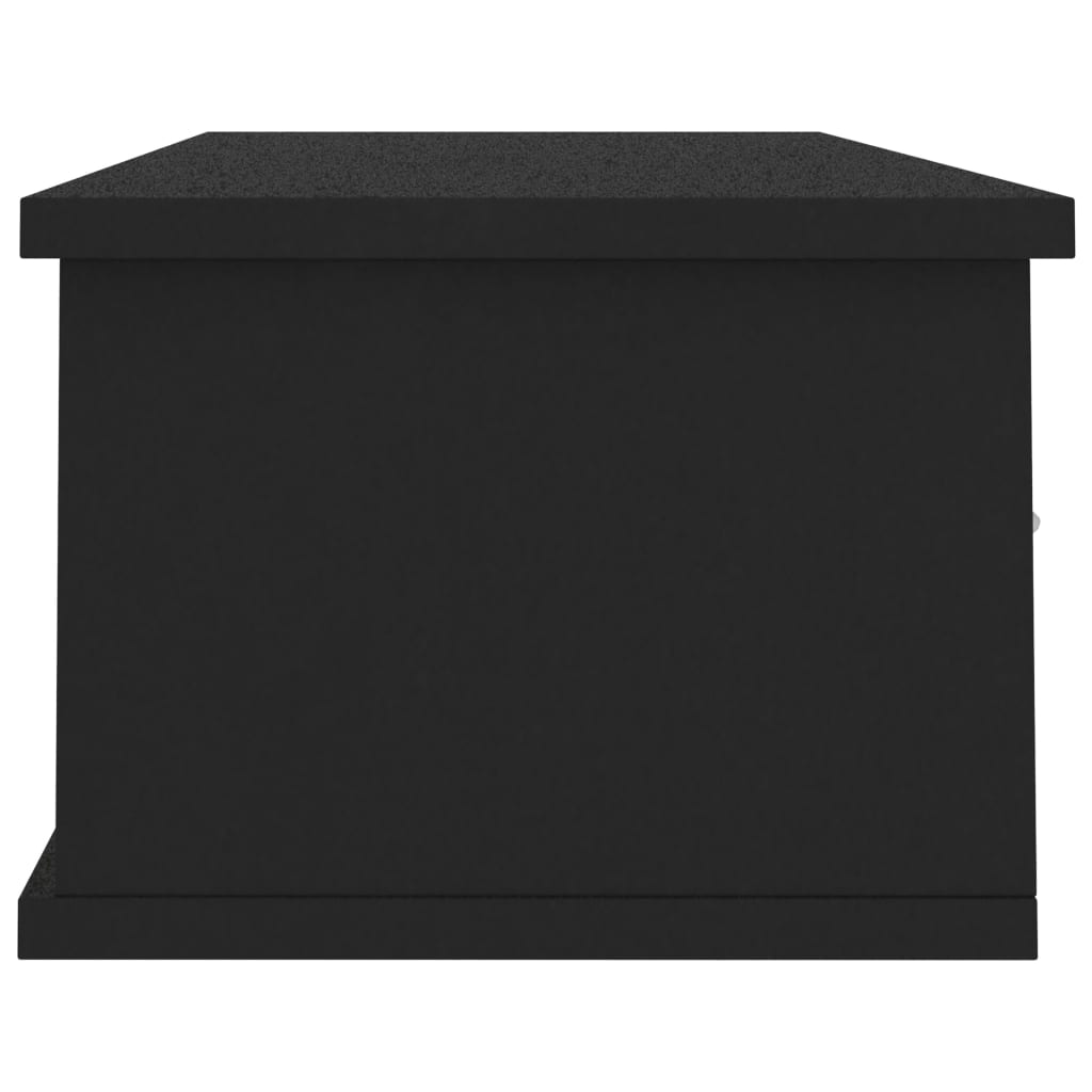vidaXL fekete falra szerelhető fiókos polc 88 x 26 x 18,5 cm