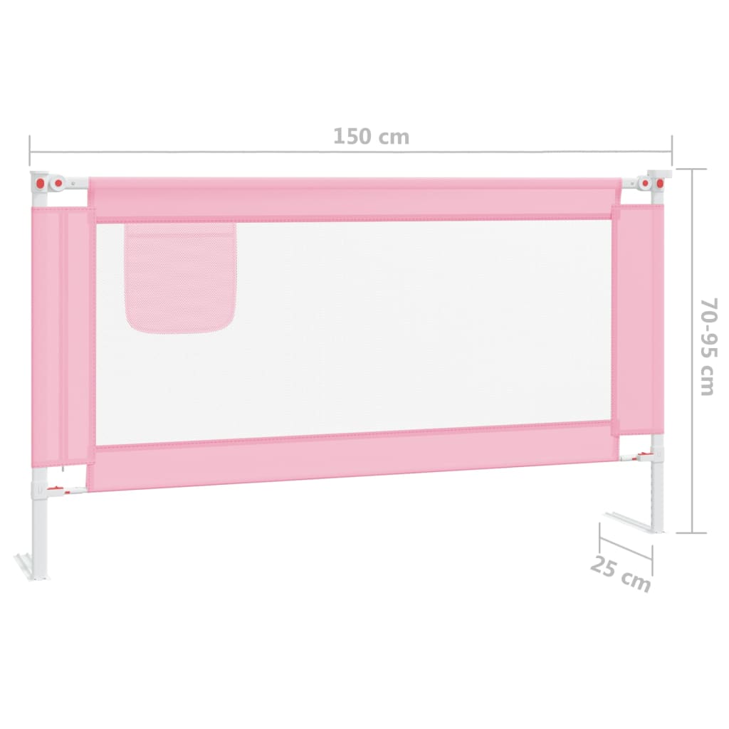 vidaXL rózsaszín szövet biztonsági leesésgátló 150 x 25 cm
