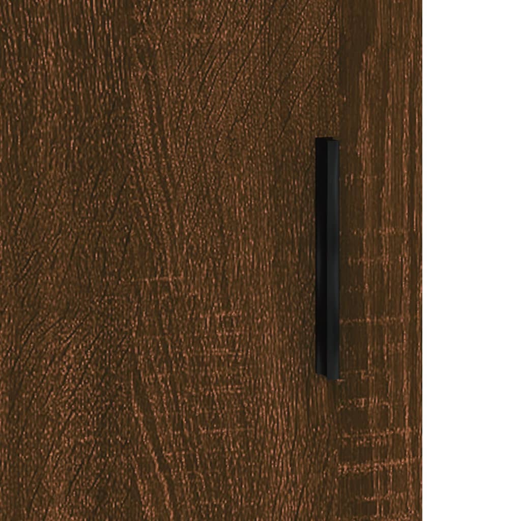 vidaXL 2 db barna tölgyszínű szerelt fa fali szekrény