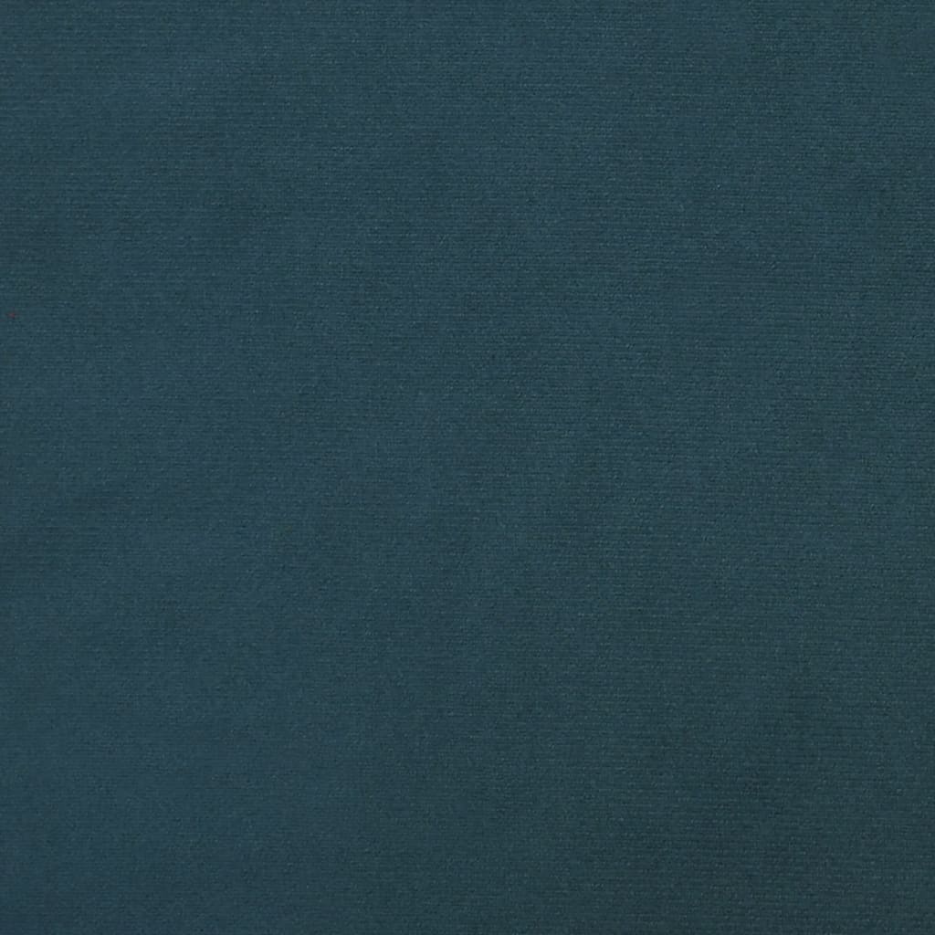 vidaXL kék bársony lábzsámoly 60x60x36 cm