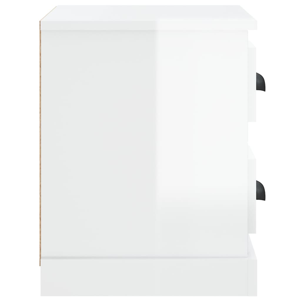 vidaXL magasfényű fehér éjjeliszekrény 60x35,5x45 cm