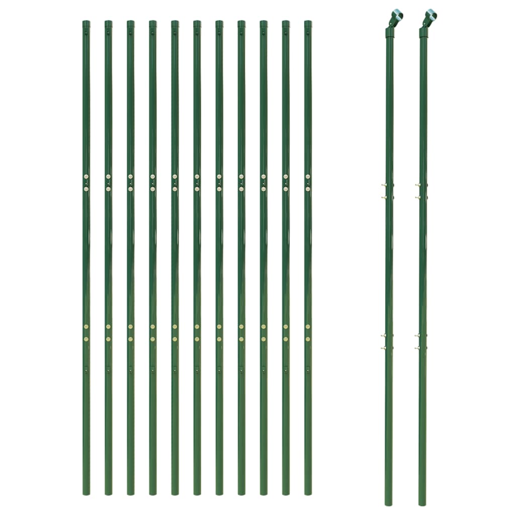 vidaXL zöld horganyzott acél drótkerítés 1,8 x 25 m