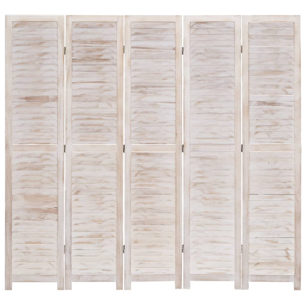 vidaXL fehér 6-paneles faparaván 210 x 165 cm