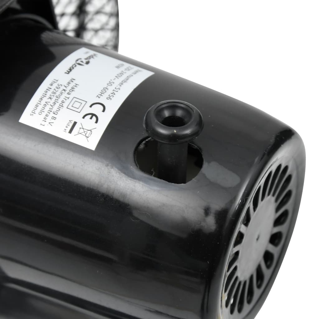 vidaXL 3 sebességes fekete asztali ventilátor 30 cm 40 W