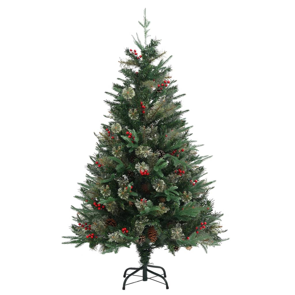 vidaXL zöld karácsonyfa fenyőtobozokkal 120 cm