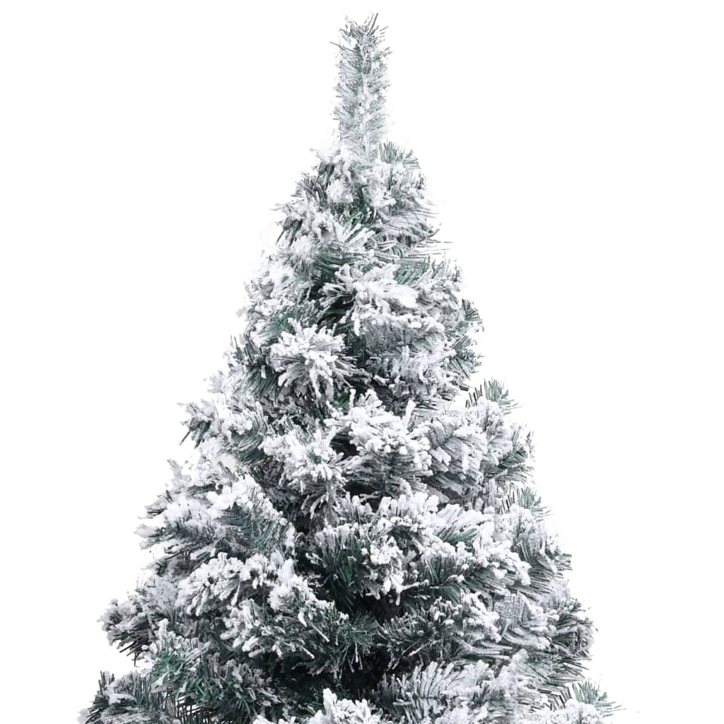 vidaXL zöld PVC megvilágított műkarácsonyfa gömb szettel 240 cm
