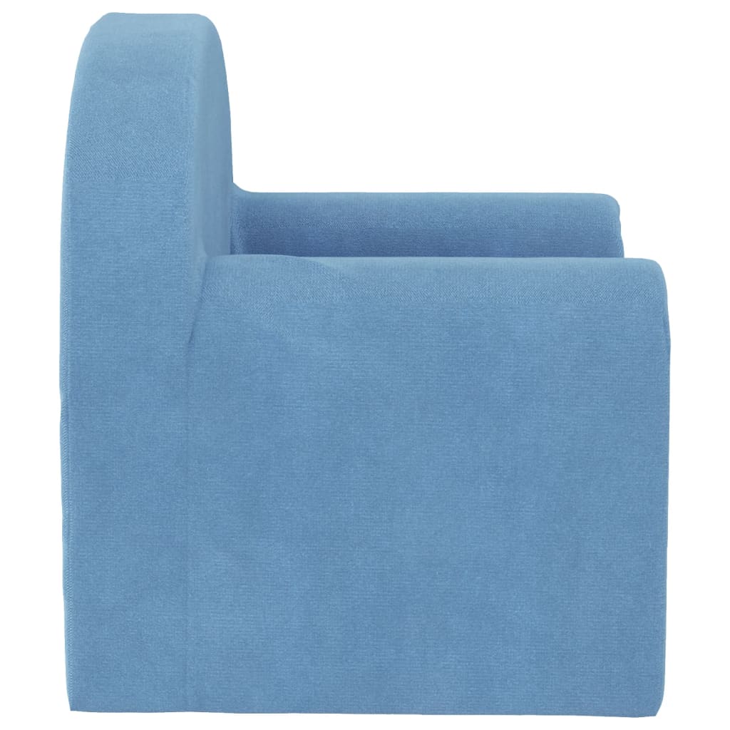 vidaXL kék puha plüss gyerek kanapéágy
