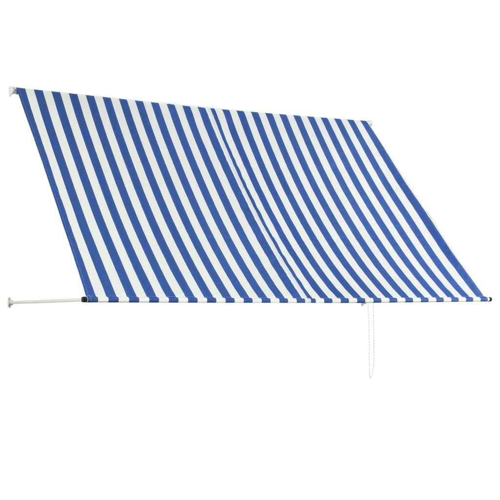 vidaXL feltekerhető kék és fehér napellenző 250 x 150 cm