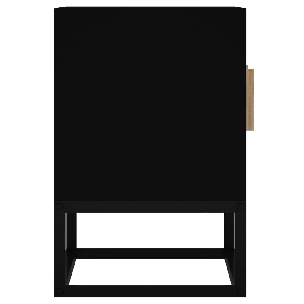 vidaXL fekete szerelt fa és vas TV-szekrény 105 x 30 x 45 cm