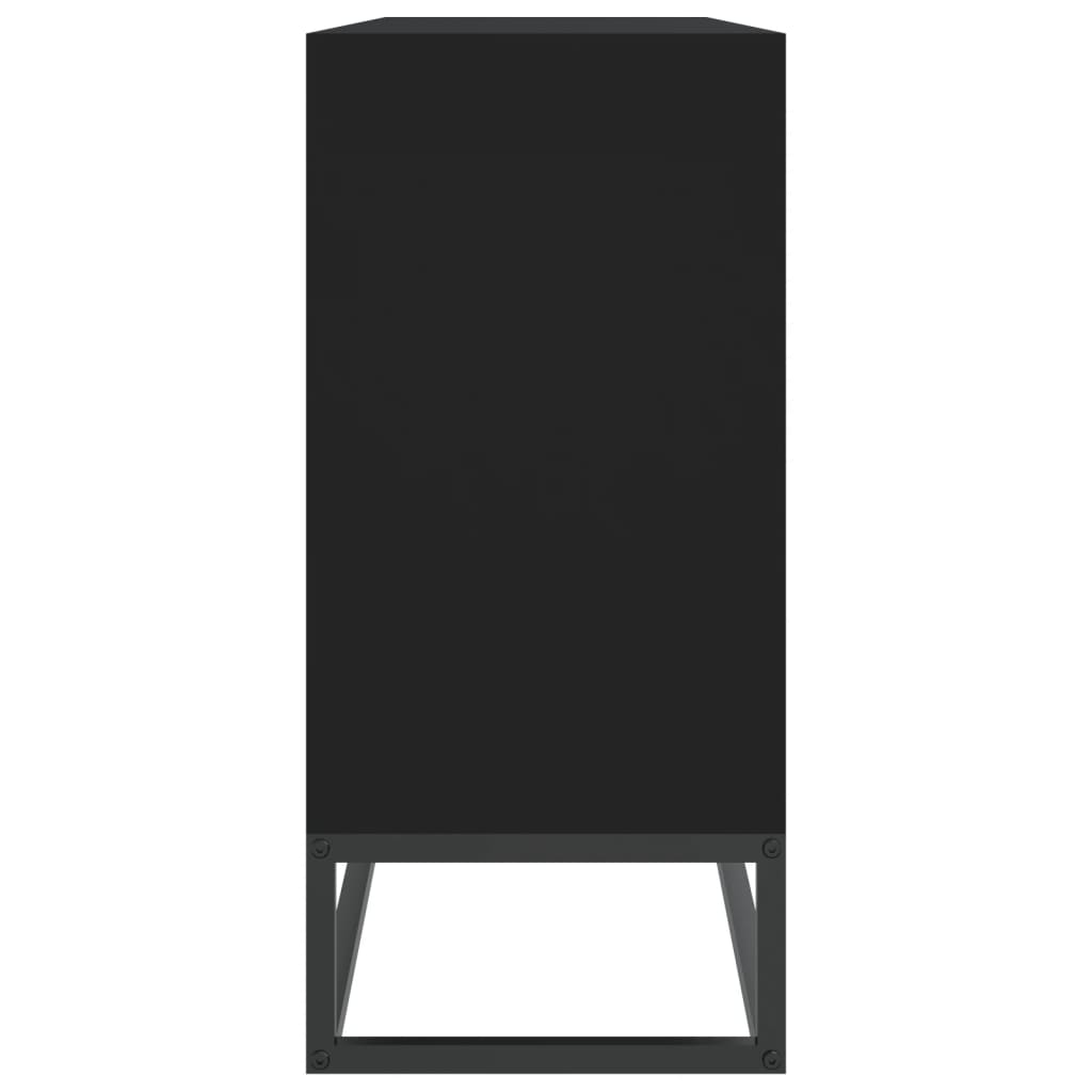 vidaXL fekete szerelt fa tálalószekrény 105 x 30 x 65 cm