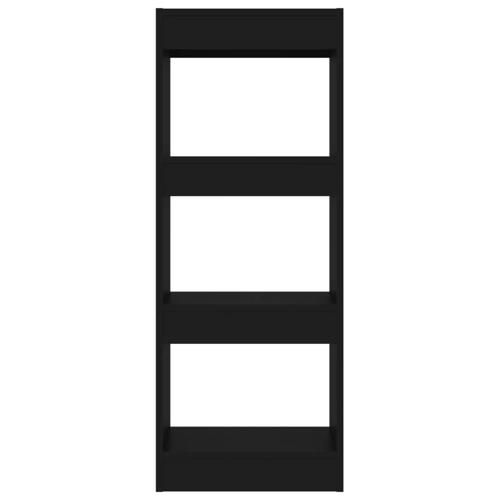 vidaXL fekete forgácslap könyvszekrény/térelválasztó 40 x 30 x 103 cm