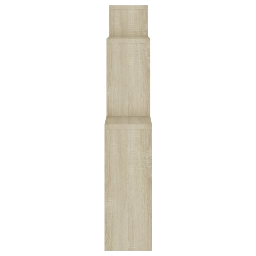 vidaXL sonoma-tölgyszínű forgácslap fali polc 80 x 15 x 78,5 cm