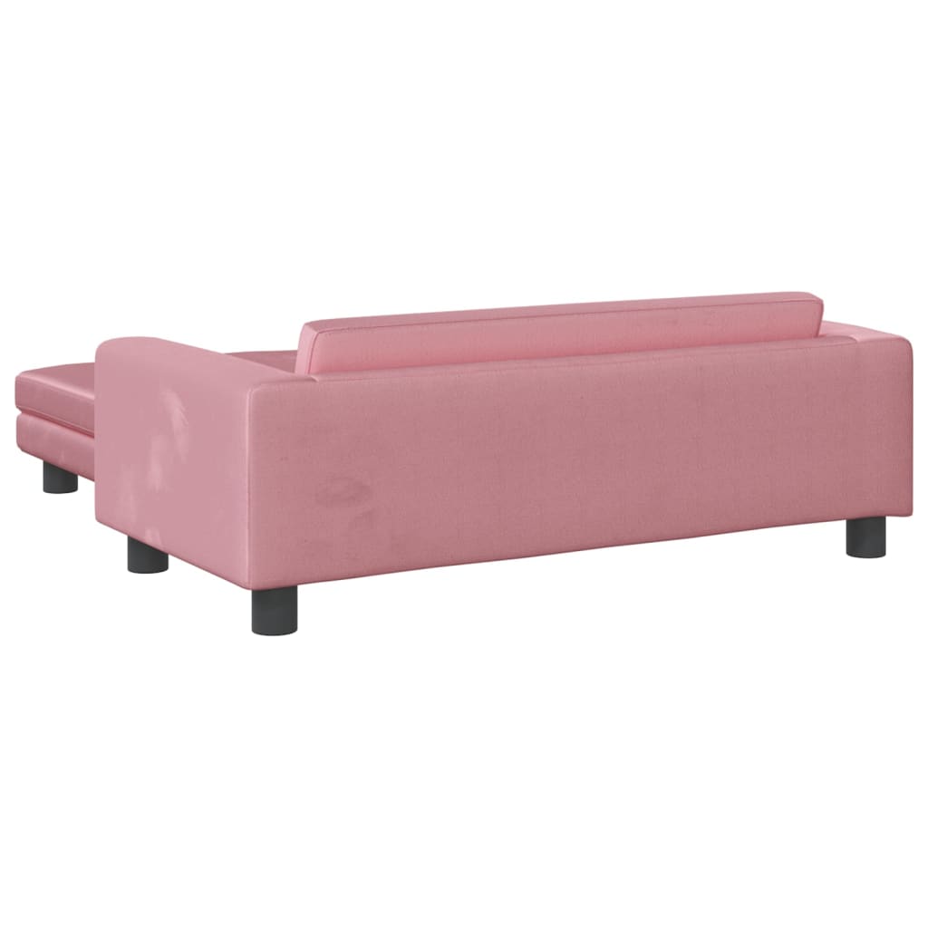 vidaXL rózsaszín bársony kutyaágy hosszabbítóval 100 x 50 x 30 cm