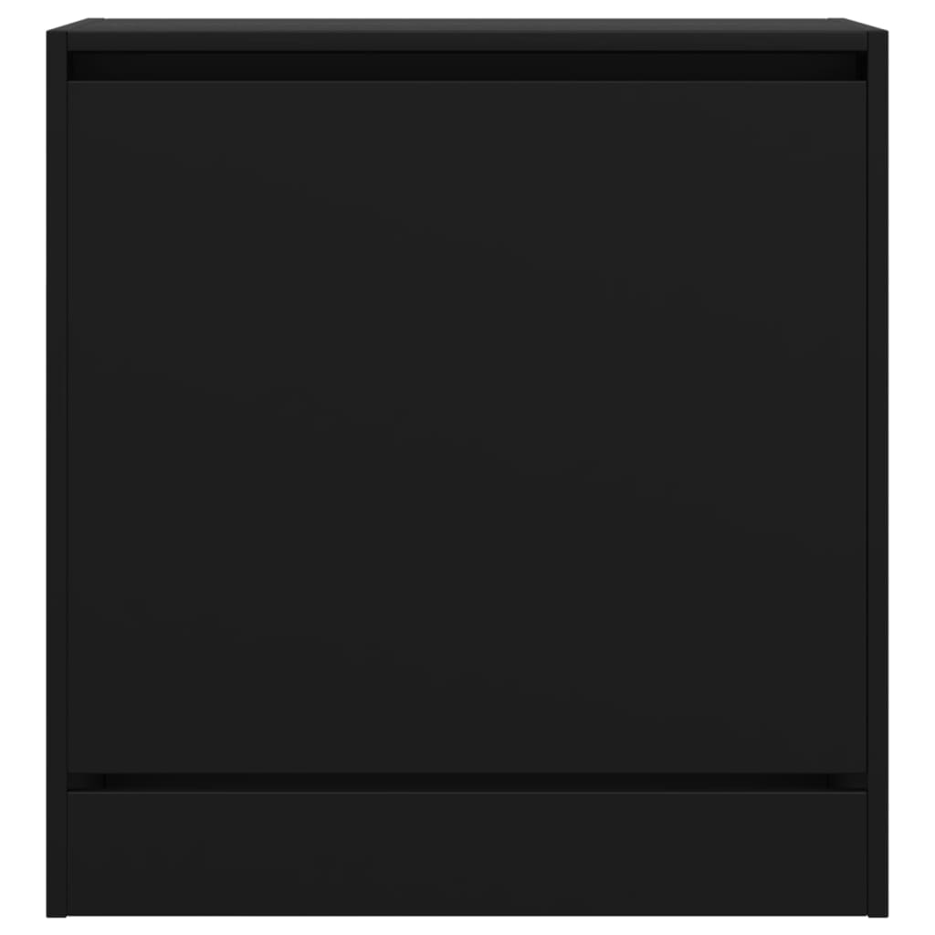 vidaXL fekete szerelt fa cipőszekrény 60 x 34 x 63,5 cm