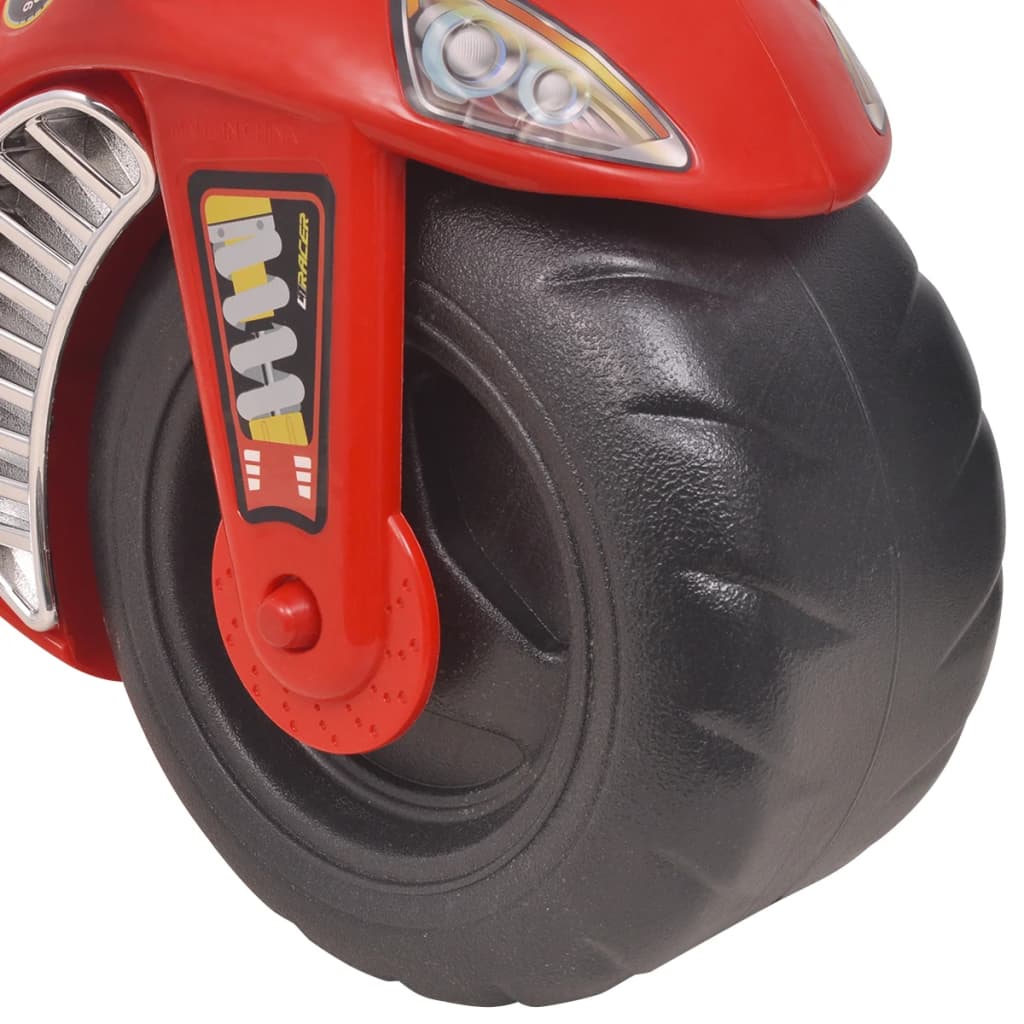 vidaXL Ride-on műanyag motorkerékpár piros