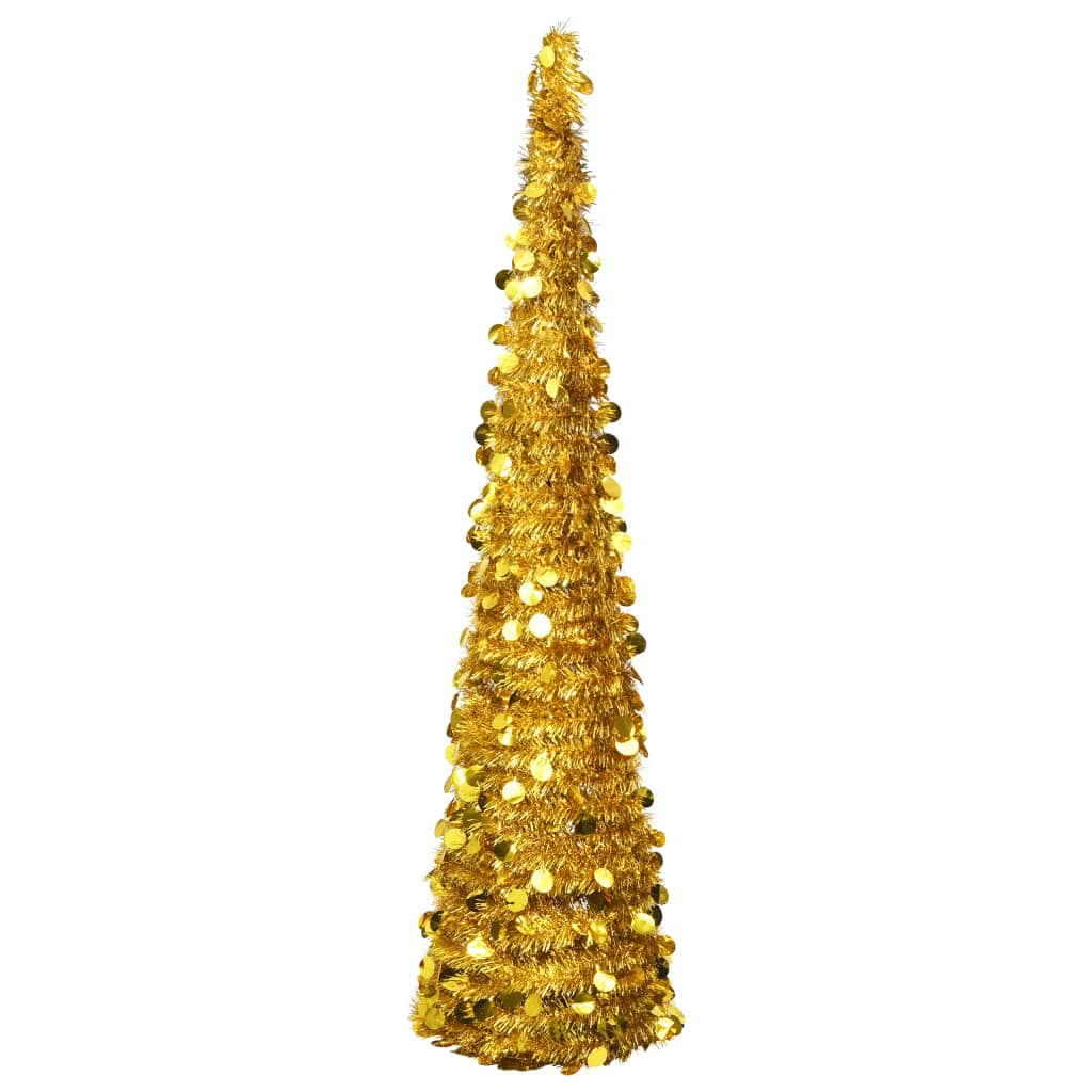 vidaXL aranyszínű összecsukható PET műkarácsonyfa 180 cm
