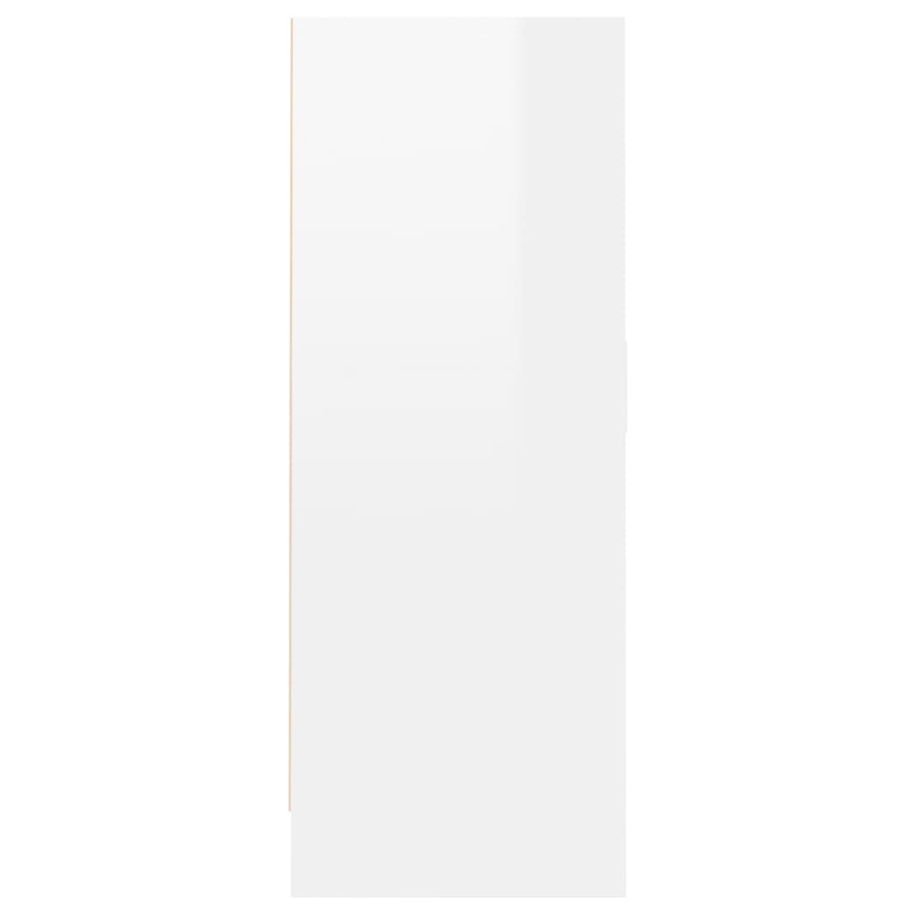 vidaXL magasfényű fehér forgácslap cipősszekrény 60 x 35 x 92 cm