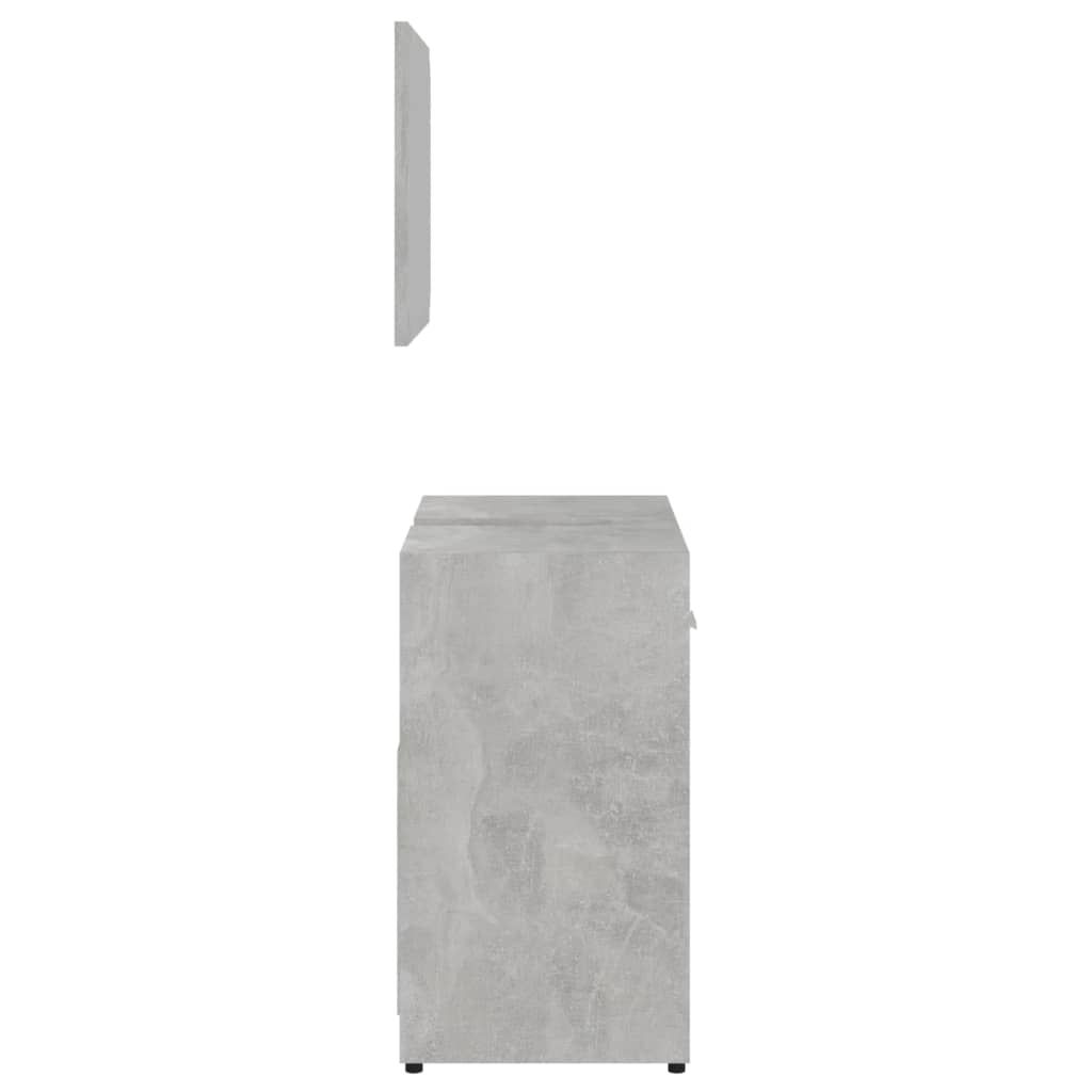 vidaXL betonszürke szerelt fa fürdőszobai bútorszett