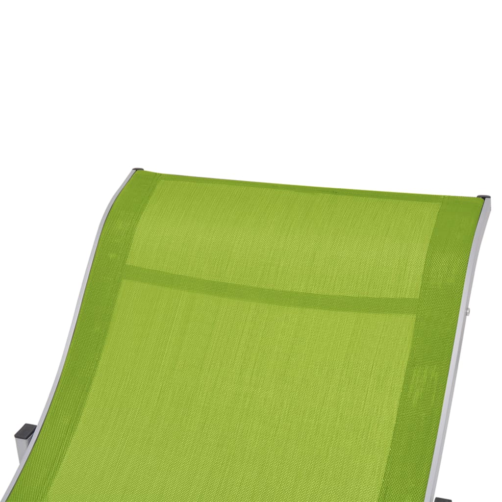 vidaXL 2 db zöld összecsukható textilén napozóágy