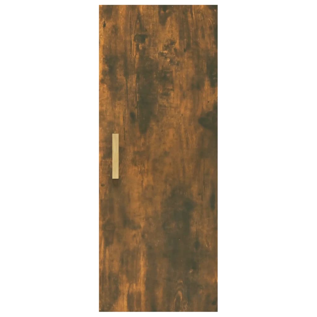 vidaXL füstös tölgy színű szerelt fa faliszekrény 34,5 x 34 x 90 cm