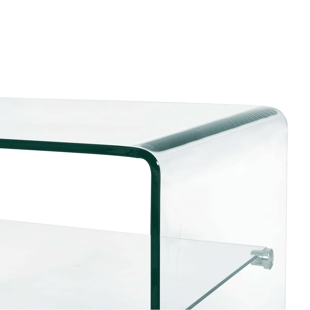 vidaXL átlátszó edzett üveg dohányzóasztal 50 x 45 x 33 cm