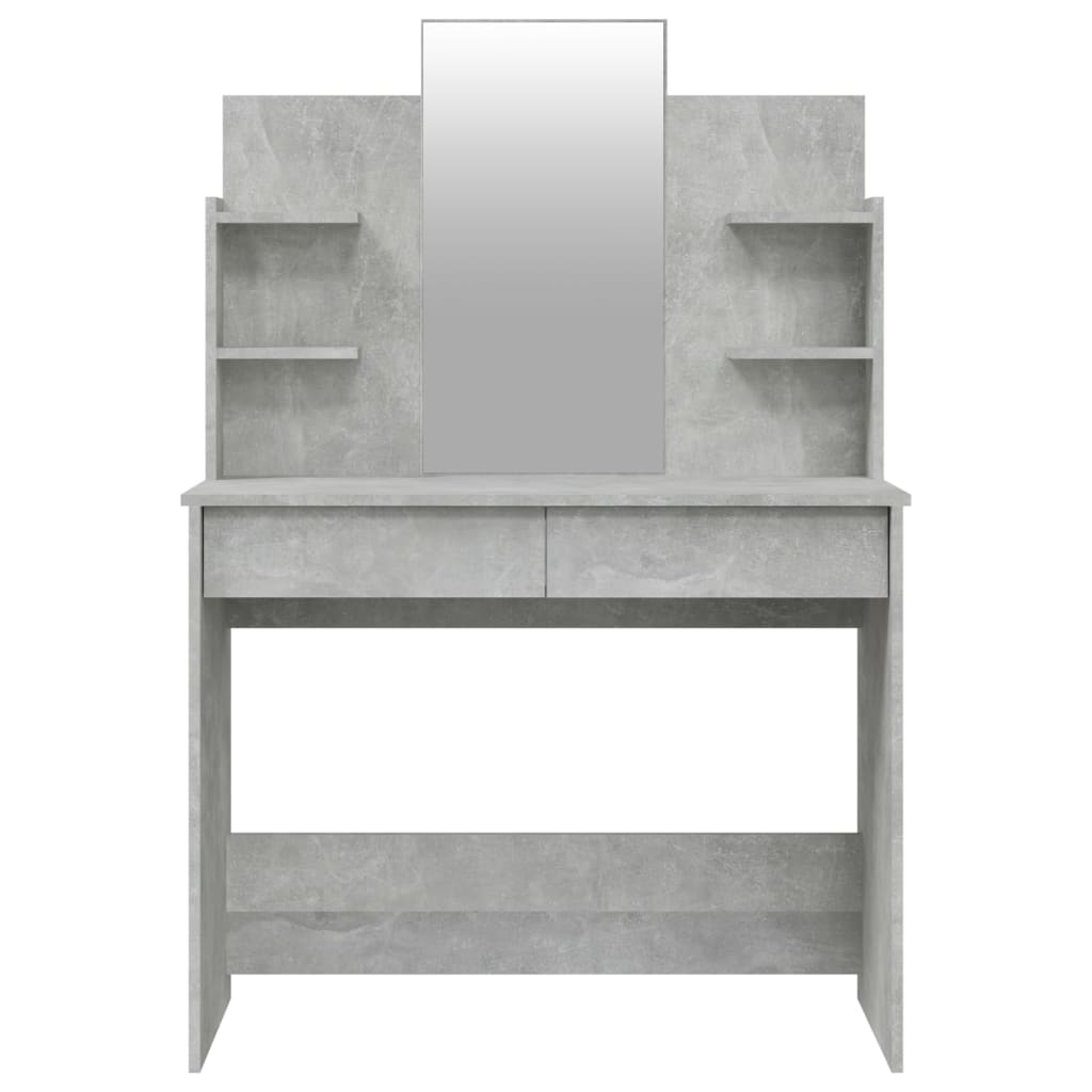 vidaXL betonszürke színű fésülködőasztal-szett 96 x 40 x 142 cm