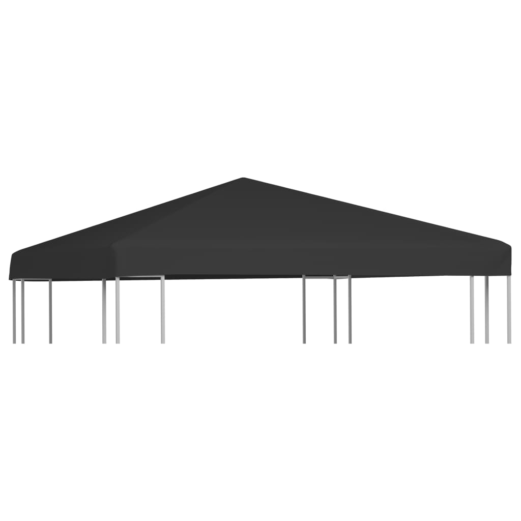 vidaXL fekete pavilon-tetőponyva 270 g/m² 3 x 3 m