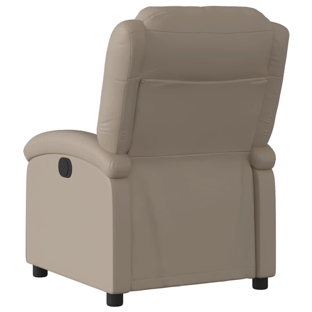 vidaXL kávészínű műbőr elektromos dönthető fotel