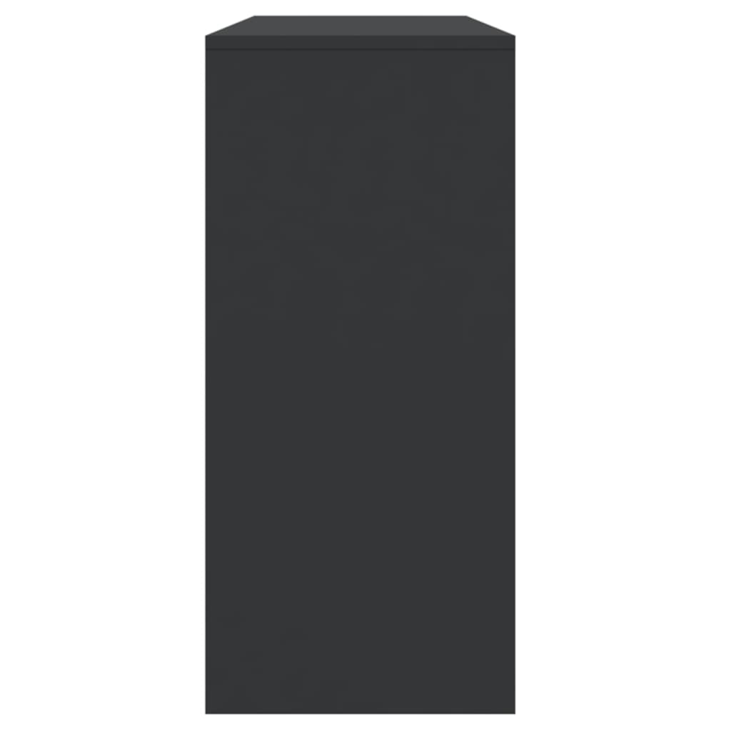 vidaXL fekete forgácslap tálalóasztal 100 x 35 x 76,5 cm