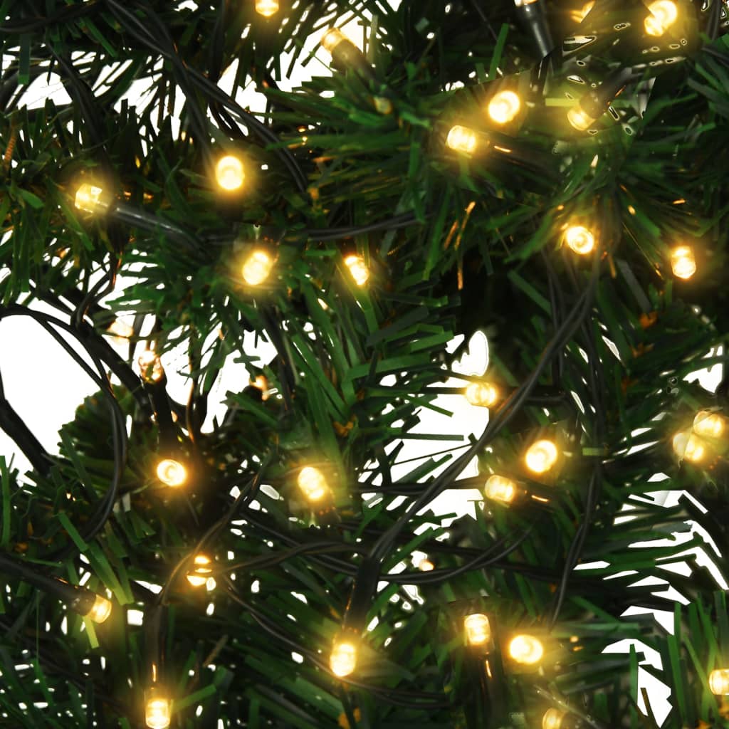 vidaXL zöld megvilágított műkarácsonyfa vastag ágakkal 120 cm