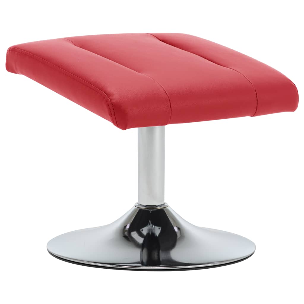 vidaXL piros dönthető műbőr fotel lábzsámollyal