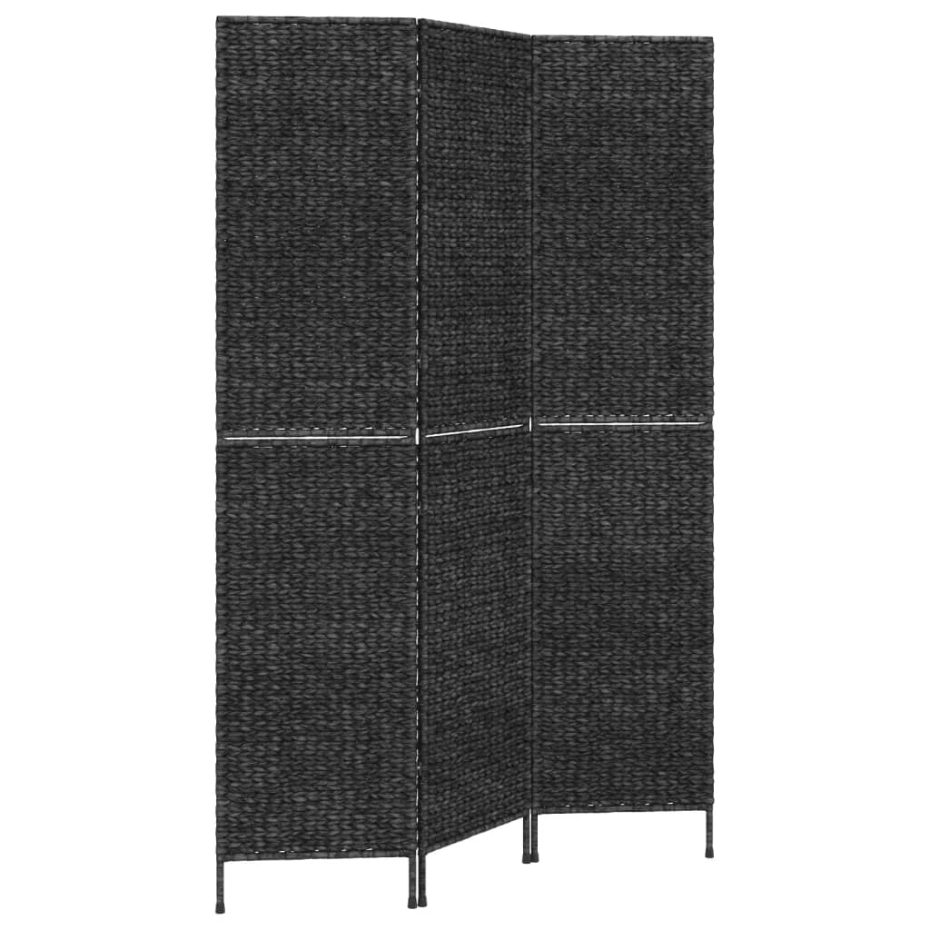 vidaXL fekete 3 paneles vízijácint térelválasztó 122x180 cm