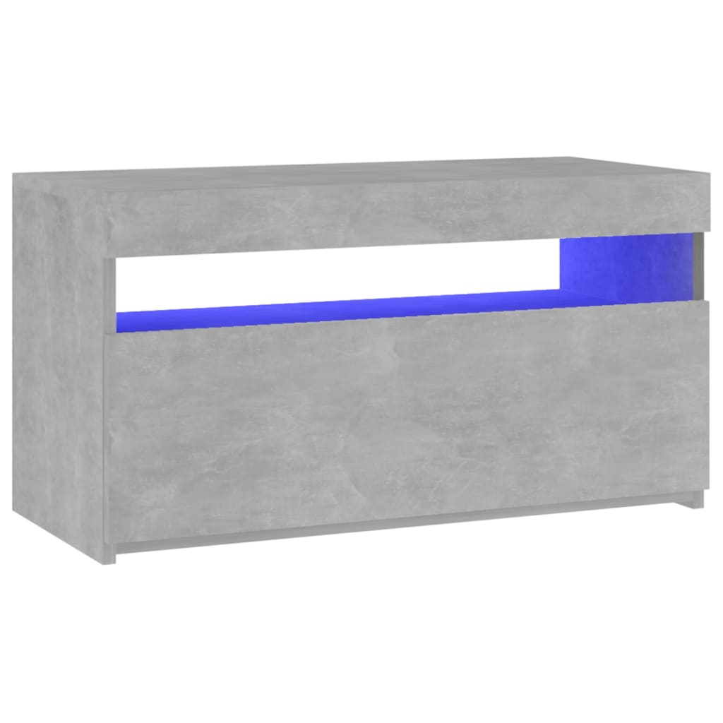 vidaXL betonszürke TV-szekrény LED-világítással 75 x 35 x 40 cm
