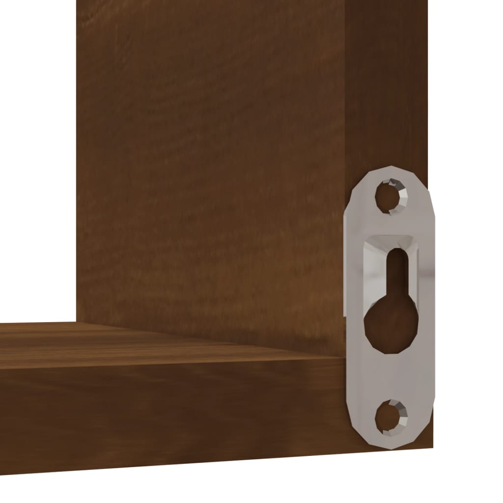 vidaXL barna tölgyszínű szerelt fa fali sarokpolc 40x40x50 cm