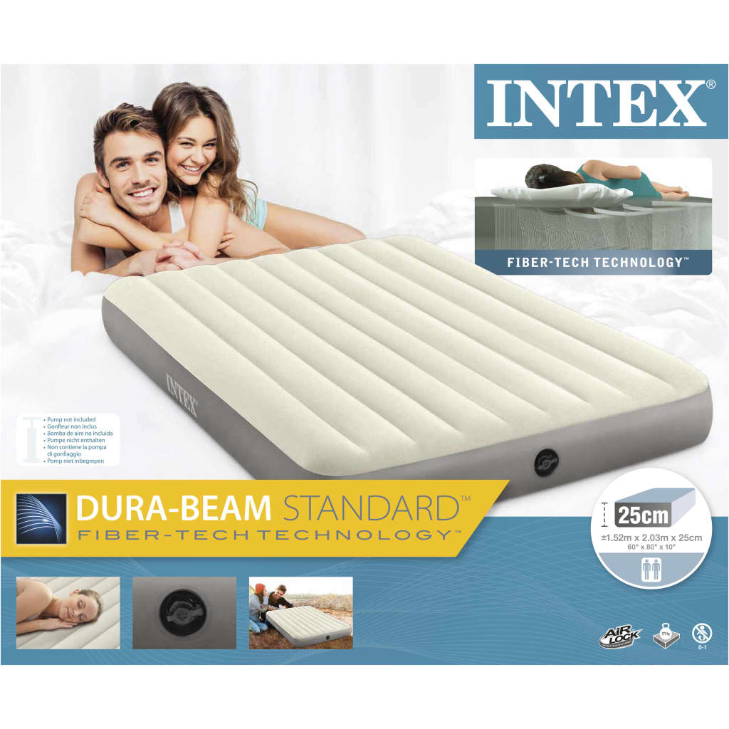 Intex Dura-Beam Standard Single-High felfújható matrac 152x203x25 cm