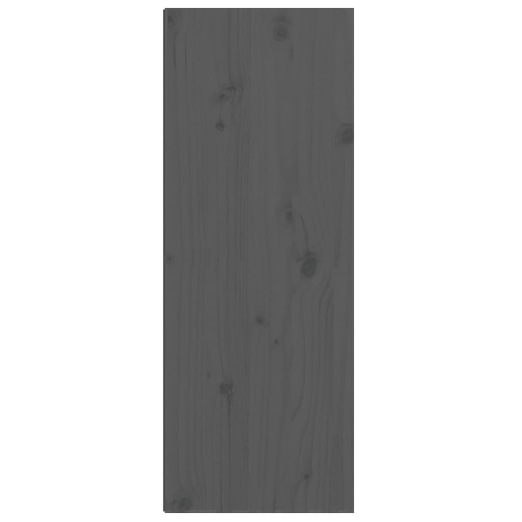 vidaXL szürke tömör fenyőfa faliszekrény 30 x 30 x 80 cm