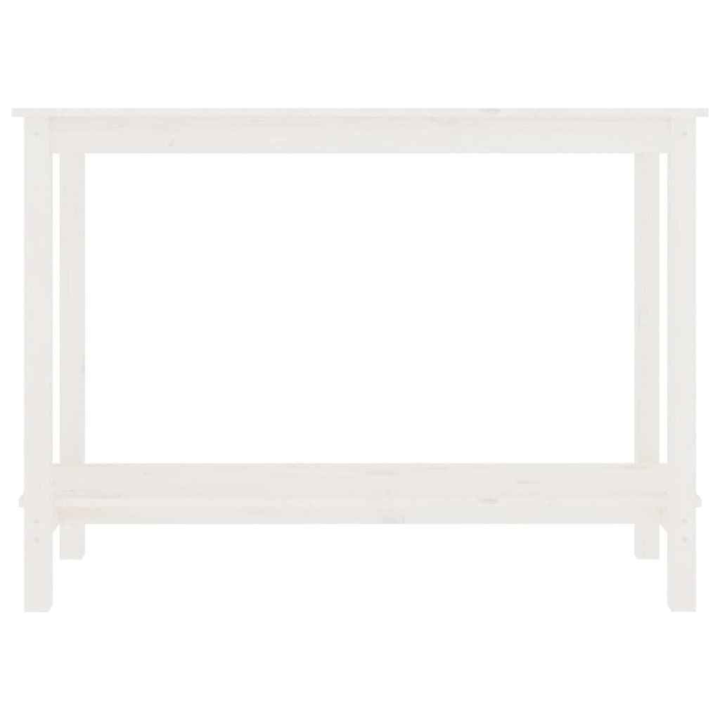 vidaXL fehér tömör fenyőfa tálalóasztal 110 x 40 x 80 cm