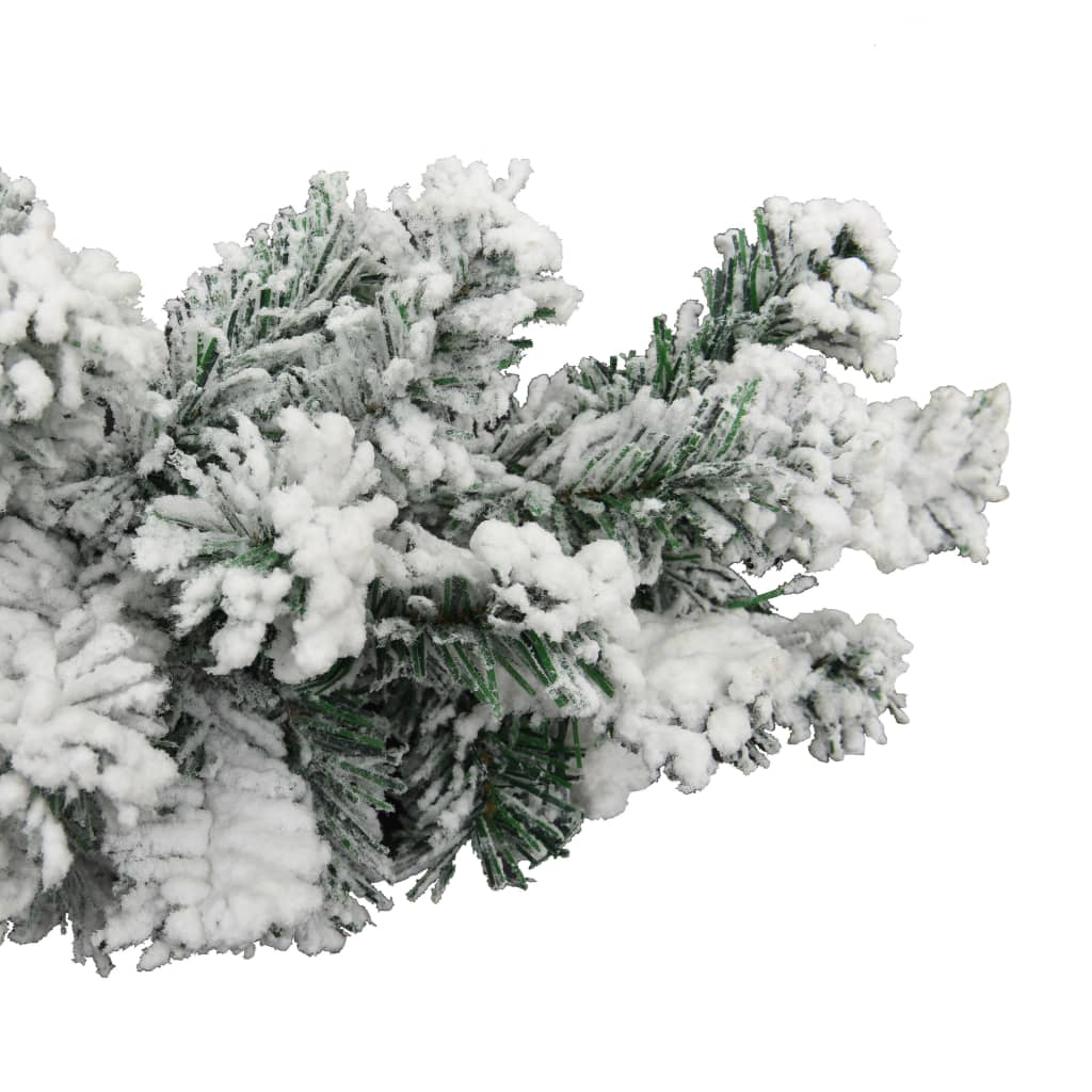 vidaXL zöld PVC karácsonyi füzér pelyhes hóval 10 m