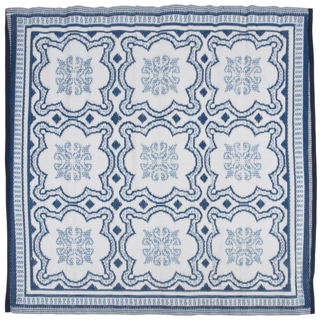 Esschert Design kék és fehér kültéri szőnyeg 151,5 cm OC23