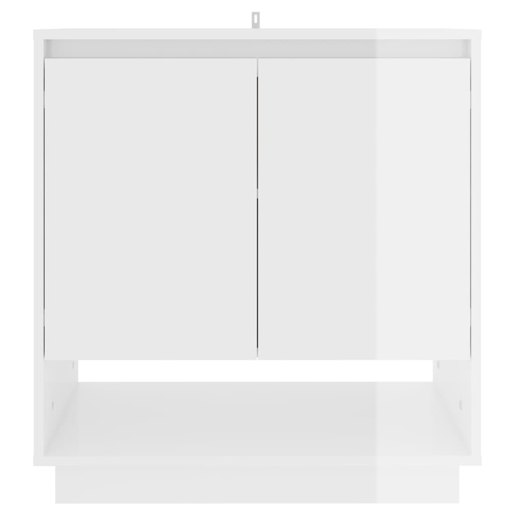vidaXL magasfényű fehér forgácslap tálalószekrény 70 x 41 x 75 cm