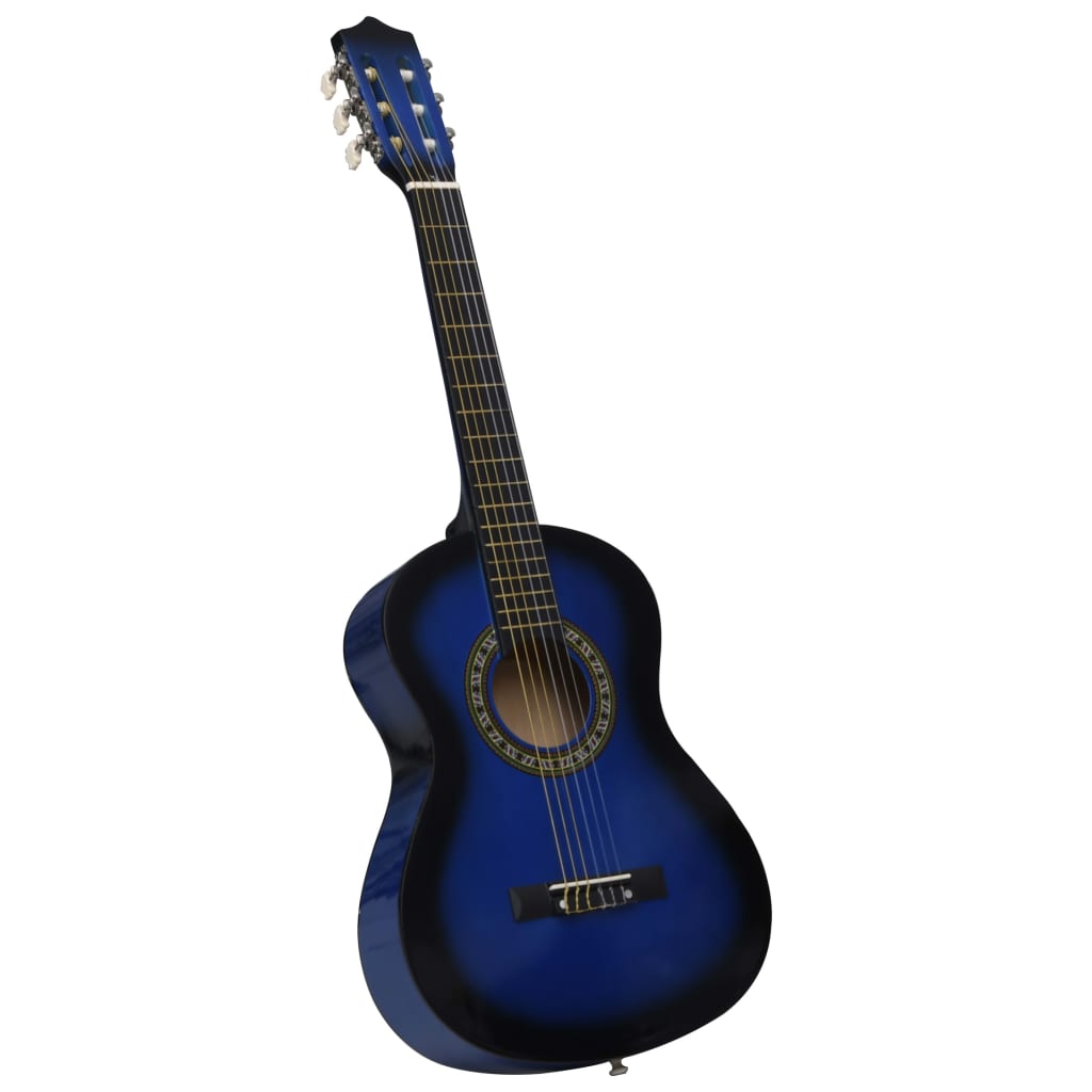 vidaXL kék 1/2-es klasszikus gitár kezdőknek és gyereknek tokkal 34"