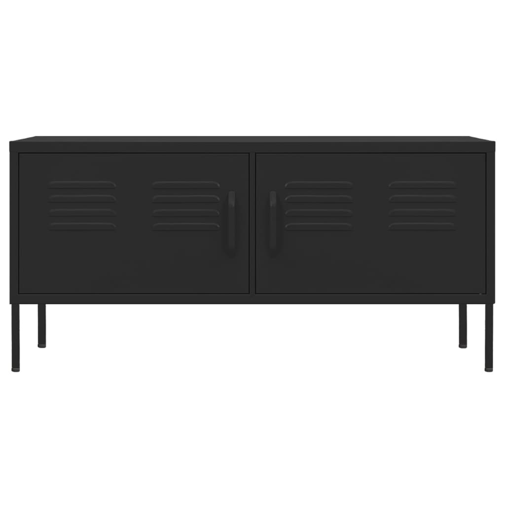 vidaXL fekete acél TV-szekrény 105 x 35 x 50 cm