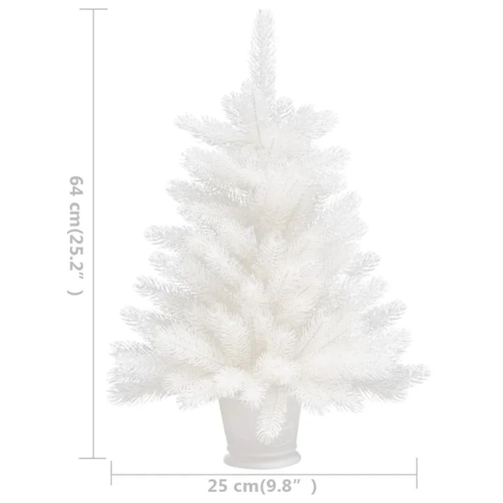 vidaXL fehér megvilágított műkarácsonyfa gömb szettel 65 cm