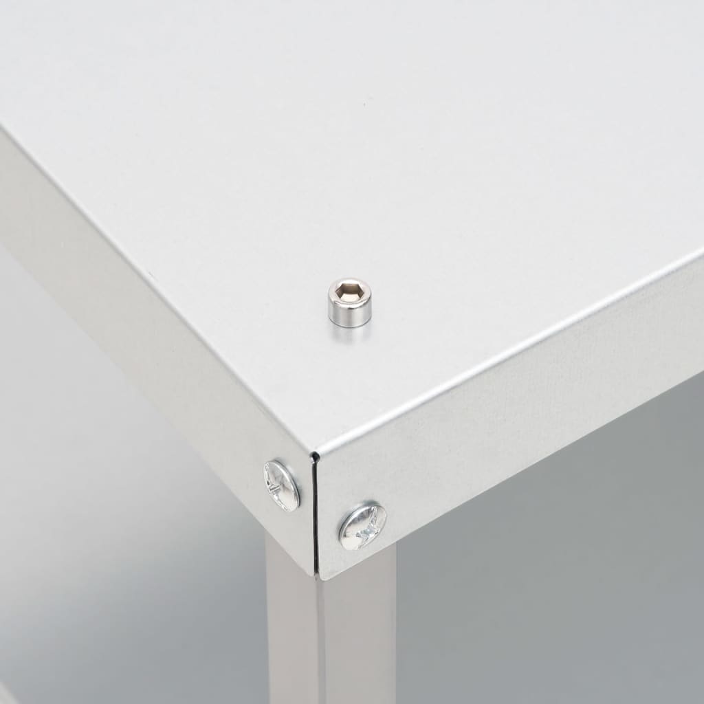 vidaXL horganyzott acél asztal füstölőkemencéhez 40x28x44,5 cm