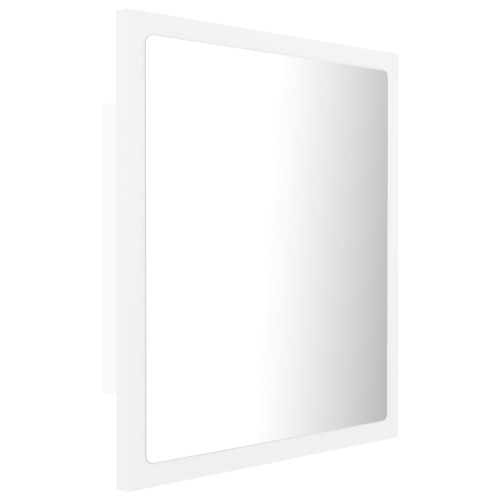 vidaXL fehér akril LED-es fürdőszobai tükör 40 x 8,5 x 37 cm